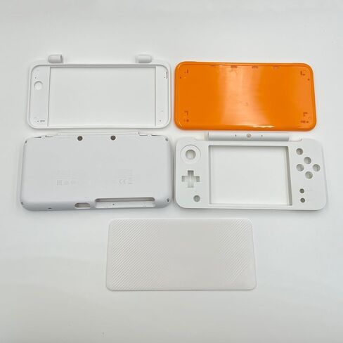 Replacement Housing Shell Case Kit Face Plates Cover Faceplate for Nintendo New 2DS LL/New 2DS XL Console, White + Orange in Saudi Arabia