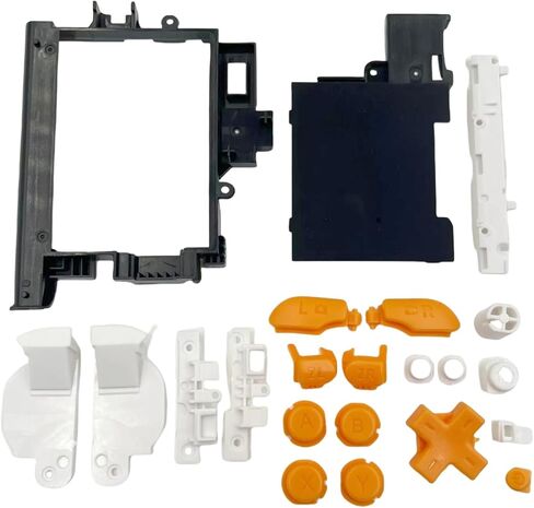 Replacement Housing Shell Case Kit Face Plates Cover Faceplate for Nintendo New 2DS LL/New 2DS XL Console, White + Orange in Kuwait