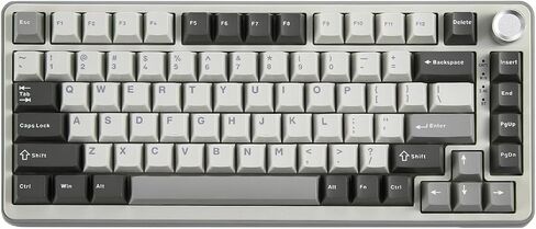 YUNZII B75 PRO Wireless Mechanical Keyboard,75% Layout with Knob,Hot Swap Gasket Custom Structure,Creamy Pre-lubed Switches,RGB Backlit,Bluetooth/Type-C/2.4G for Win/Mac(Milk Switch,Pink) in Saudi Arabia