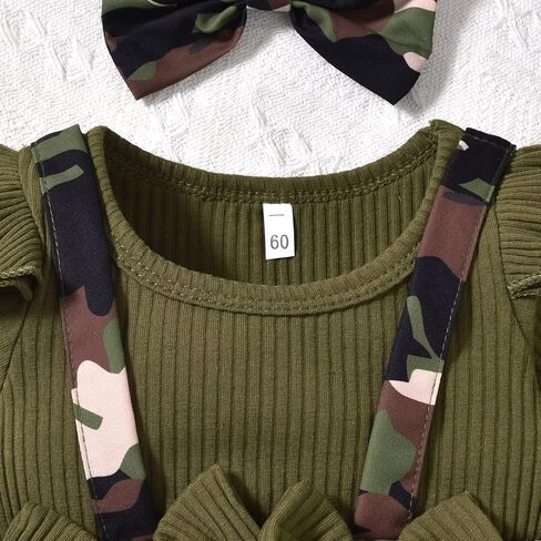 Unutiylo Preemie Newborn Baby Girl Clothes Romper Suspender Dress Fall Winter Outfits Ruffle Long Sleeve Jumpsuit in Saudi Arabia