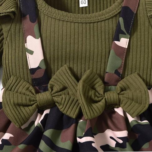 Unutiylo Preemie Newborn Baby Girl Clothes Romper Suspender Dress Fall Winter Outfits Ruffle Long Sleeve Jumpsuit in Saudi Arabia