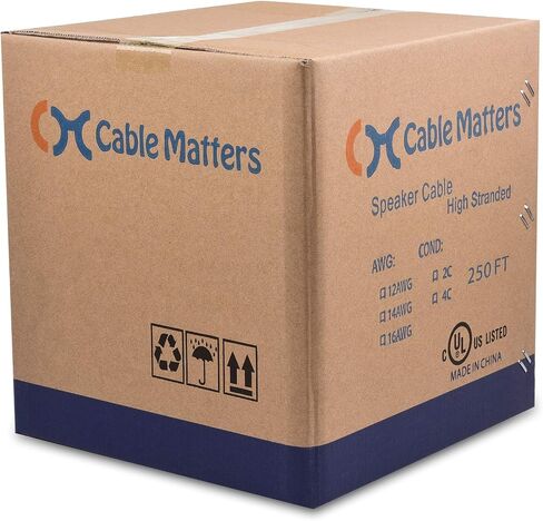 Cable Matters 12 AWG CL2 in Wall Rated Oxygen-Free Bare Copper 2 Conductor Speaker Wire (Speaker Cable) 250 Feet in Saudi Arabia