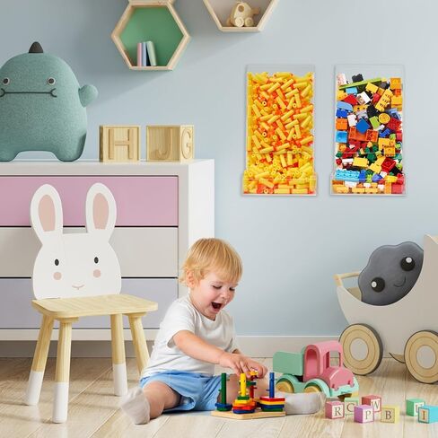 عبوة من قطعتين من موزع الألعاب الجداري الأكريليك مع واقيات الزوايا وأجهزة التثبيت - تعزيز تنظيم اللعبة وسلامتها - تخزين الحلوى in Kuwait