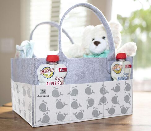 Designer Baby Diaper Caddy Organizer - Portable Diaper Bag Organizer | Nursery Bag for Changing Table | Car Organizer (Happy Whale) in Saudi Arabia