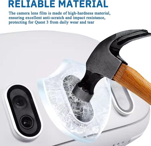 Camera Lens Protector Compatible for Oculus Meta Quest 3,Thin 9H Tempered Glass, Alloy Frame, Anti-Scratch, Camera Screen Protector Cover, Case Friendly, High Definition Lens Accessories (Silver) in Saudi Arabia
