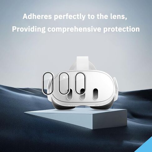 Camera Lens Protector Compatible for Oculus Meta Quest 3,Thin 9H Tempered Glass, Alloy Frame, Anti-Scratch, Camera Screen Protector Cover, Case Friendly, High Definition Lens Accessories (Silver) in Saudi Arabia