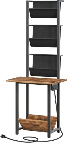 حامل مشغل تسجيلات مع مخرج طاقة، حامل قرص دوار مع وحدة تخزين من الفينيل، طاولة مشغل تسجيلات فينيل تصل إلى 200 ألبوم، رف حامل تسجيلات من الفينيل، منظم مشغل تسجيلات ETHR106E01 in Kuwait