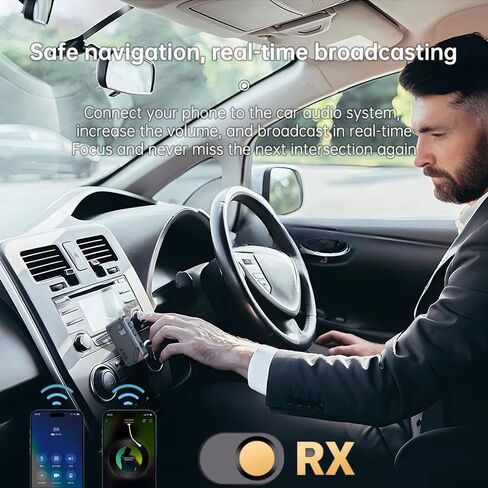 Bluetooth 5.3 Adapter 3.5mm Jack Aux Dongle, 2-in-1 Bluetooth Transmitter Receiver for Car Audio/Home Stereo/Headphones/Speaker/Projector in Kuwait