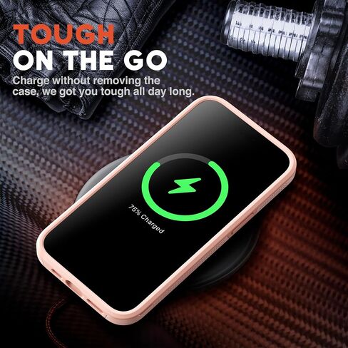 حافظة NTG【2023 مصممة جديدة لهاتف iPhone 15، متينة ونحيفة ومضادة للصدمات [هيكل من طبقتين] [حماية من الدرجة العسكرية] حافظة هاتف لهاتف iPhone 15 (6.1 بوصة)، عصير الكرز الوردي in Kuwait