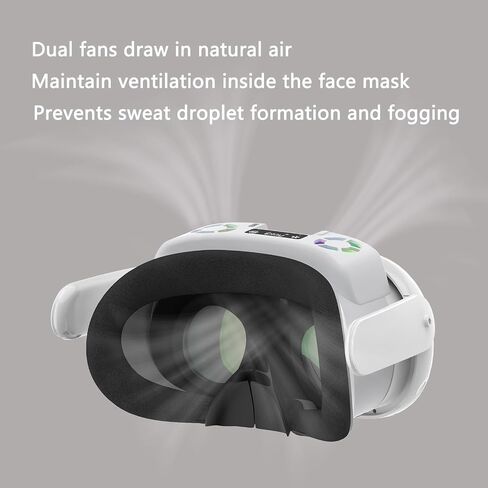 VR Face Pad with Cooling Fan for Oculus Quest 3,VR Face Pad with RGB Lighting and Fan Cooling,Replacement Foam Liner and Anti-fog Sweat Mask Accessory for Quest 3 in Saudi Arabia