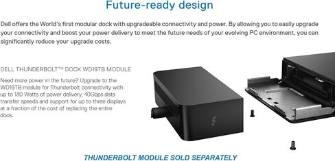 Dell WD19 130W Docking Station (with 90W Power Delivery) USB-C, HDMI, Dual DisplayPort, Black (Renewed) in Saudi Arabia