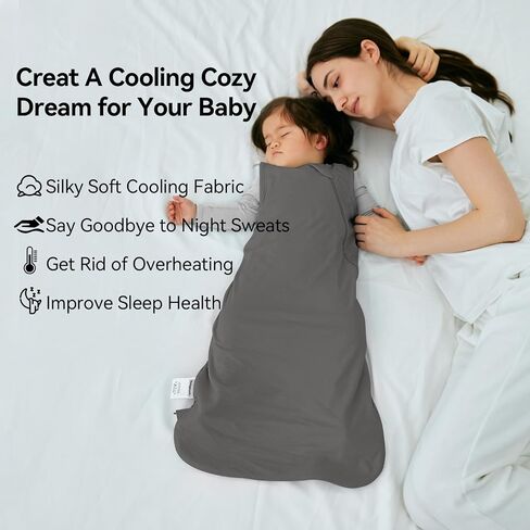 BubblePanda Cooling Summer Sleep Sack 0.5 Tog 0-6 Months Q-Max 0.3 Soft Lightweight Sleep Sack 3-6 Months Baby Cooling Blanket for Hot Sleeper Night Sweats for Infant Newborn Transition in Saudi Arabia