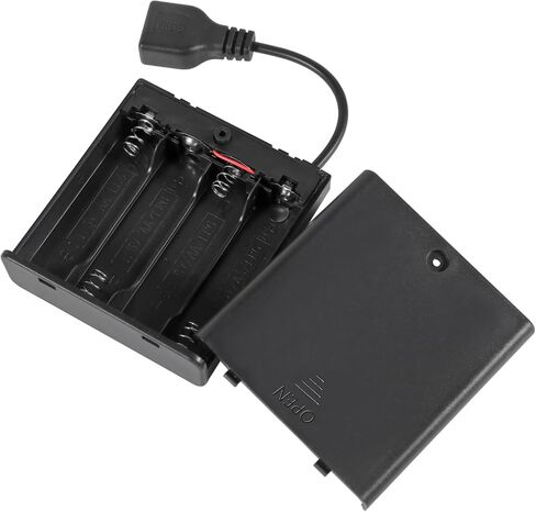 4PCS 2 Slots AA Battery Holder AA Battery Box 3V AA Battery Case USB Power Port with Cover ON/Off Switch USB Female Socket for Battery Building Block Led Light Kit in Saudi Arabia