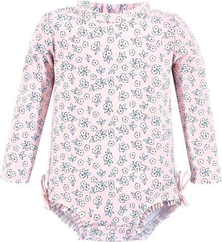 Hudson Baby Baby Girl's Rashguard Toddler Swimsuit, Pink Primrose, 18-24 Months in Saudi Arabia