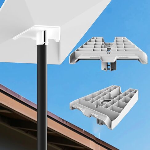 Starlink Gen 3 Pipe Adapter, Starlink Pole Mount 39mm/1.53in for Starlink Gen 3 Standard Dish, Starlink Mounting Kit V3 Plate Roof Mount, Windproof - Grey in Saudi Arabia