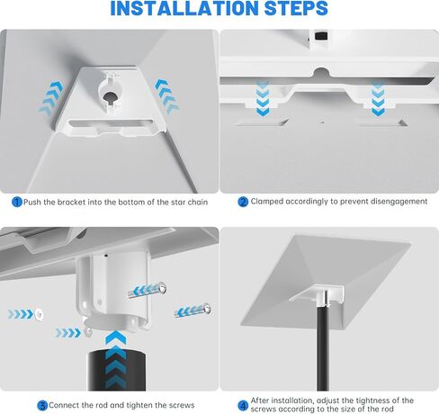 Starlink Gen 3 Pipe Adapter, Starlink Pole Mount 39mm/1.53in for Starlink Gen 3 Standard Dish, Starlink Mounting Kit V3 Plate Roof Mount, Windproof - Grey in Saudi Arabia