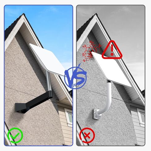 Starlink Mount - Star Link Long Wall Mount, Wall-Mounted Bracket for Starlink Internet Kit, Heavy Duty Mounting Bracket Kit for Starlink Satellite, Compatible with Gen 2, Durable Design in Kuwait