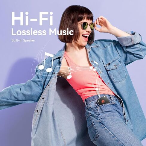 مشغل MP3 سعة 64 جيجابايت مع بلوتوث 5.3، AGPTEK M1 شاشة لمس كاملة 2.8 بوصة، مشغل موسيقى MP3 محمول مدمج عالي الدقة، يدعم ما يصل إلى 128 جيجابايت in Kuwait