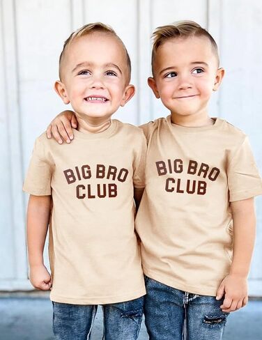 قميص Big Brother للأطفال الصغار، تي شيرت للأطفال الصغار مطبوع عليه عبارة Big Bro Club، تي شيرت للأطفال الأولاد تم ترقيته إلى قميص صيفي لإعلان الأخ الأكبر in Saudi Arabia