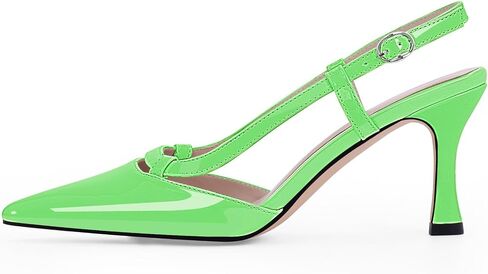 Women's Slingback Kitten Heels Closed Pointed Toe Pumps Dress Shoes in Saudi Arabia