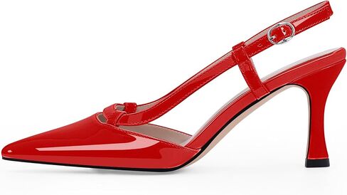 Women's Slingback Kitten Heels Closed Pointed Toe Pumps Dress Shoes in Saudi Arabia