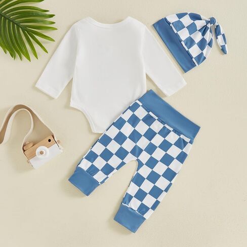 MERSARIPHY Hi I'm New Here Newborn Outfit Baby Boy Girl Going Home Hospital Clothes Letter Romper Pants Infant Clothing Set in Saudi Arabia