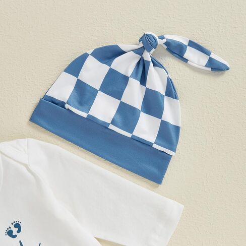 MERSARIPHY Hi I'm New Here Newborn Outfit Baby Boy Girl Going Home Hospital Clothes Letter Romper Pants Infant Clothing Set in Saudi Arabia