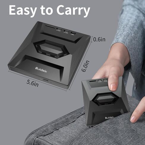 External CD DVD Drive for Laptop, USB C Portable CD/DVD +/-RW Burner DVD Player for Laptop with SD Card Reader USB 3.0 Type C Hub Compatible with Laptop Desktop PC Windows Linux in Kuwait