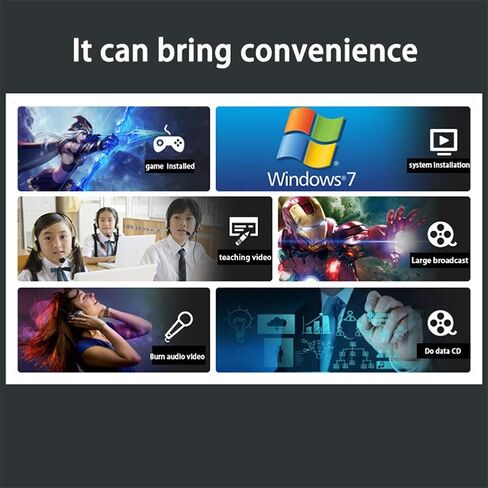 محرك أقراص DVD خارجي، محرك أقراص USB 2.0 ضوئي نحيف محمول، نقل بيانات عالي السرعة، التوصيل والتشغيل، ثابت مضاد للصدمات، استهلاك منخفض للطاقة، ضوضاء منخفضة in Saudi Arabia