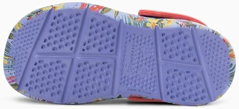 Joybees Kids Active Clog, Slip-On, Easy to Clean, Graphic Blue Iris Tropical Floral, Junior 1/2 in Saudi Arabia