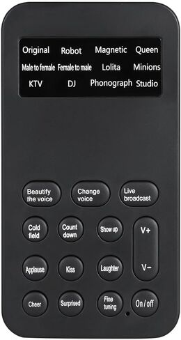 Lancoon Voice Changer، بطاقة صوت صغيرة مع وظيفة مراقبة الضبط الدقيق 8 تأثيرات صوتية التوصيل والتشغيل المحمولة لأجهزة الكمبيوتر المحمول والكمبيوتر المحمول واستوديو التسجيل (أسود) in Kuwait