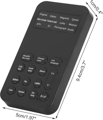 Lancoon Voice Changer، بطاقة صوت صغيرة مع وظيفة مراقبة الضبط الدقيق 8 تأثيرات صوتية التوصيل والتشغيل المحمولة لأجهزة الكمبيوتر المحمول والكمبيوتر المحمول واستوديو التسجيل (أسود) in Kuwait