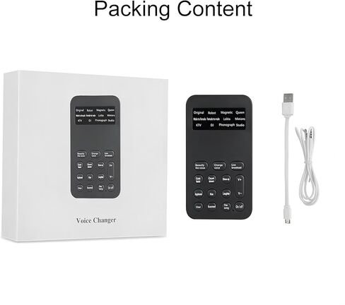 Lancoon Voice Changer، بطاقة صوت صغيرة مع وظيفة مراقبة الضبط الدقيق 8 تأثيرات صوتية التوصيل والتشغيل المحمولة لأجهزة الكمبيوتر المحمول والكمبيوتر المحمول واستوديو التسجيل (أسود) in Kuwait
