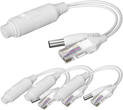 4-Pack Active 48V to 12V Waterproof PoE Splitter Adapter, IEEE 802.3af, 10/100Mbps Power Over Ethernet Splitter, for IP Camera, AP and More in Saudi Arabia