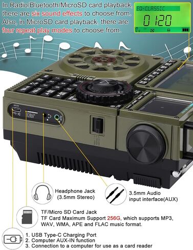 ZHIWHIS Shortwave Radio with SSB and Extra Antenna, AM FM CB LW AIR VHF UHF SW WB SSB Receiver, NOAA Weather/Antenna Tuner/APP Control/Bluetooth/20W Speaker/1600 Presets/Rechargeable Radios ZWS-C919 in Saudi Arabia