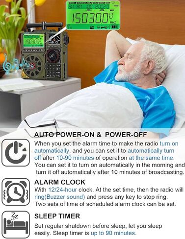 ZHIWHIS Shortwave Radio with SSB and Extra Antenna, AM FM CB LW AIR VHF UHF SW WB SSB Receiver, NOAA Weather/Antenna Tuner/APP Control/Bluetooth/20W Speaker/1600 Presets/Rechargeable Radios ZWS-C919 in Saudi Arabia