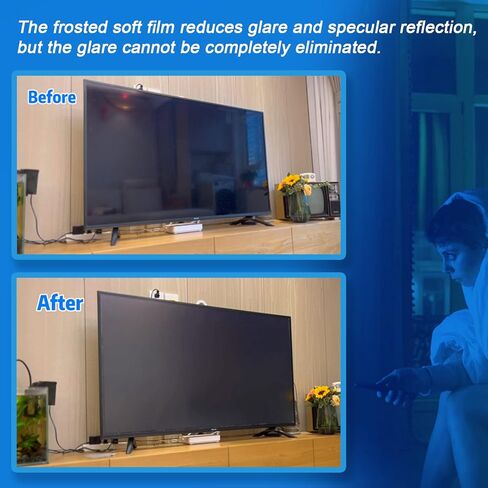Anti Glare Film for TV 55 inch, Anti Blue Light Screen Frosted Film, New Upgrade Frosted Surface Anti Scratch,55 inch Anti Glare TV Screen Protector in Kuwait