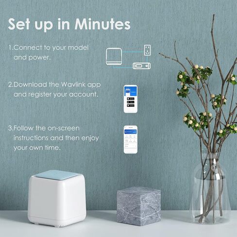 نظام WAVLINK Mesh WiFi - تغطية منزلية كاملة تصل إلى 2000 قدم مربع، نطاق مزدوج 2.4 جيجا هرتز + 5 جيجا هرتز استبدال جهاز التوجيه/الموسع، 4X هوائيات داخلية، يدعم رابط اللمس، حزمة واحدة in Kuwait