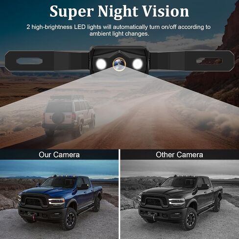 Backup Camera-Easy Setup HD 1080P Auto Color Night Vision- Rear View Camera with 4.3 Inch Monito Kit for SUV Pickup Sedan No-Delay Waterproof 150° Wide View DIY Parking Lines H4 in Saudi Arabia