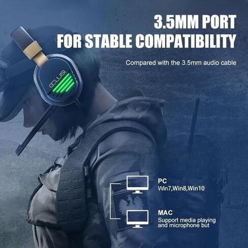 Gaming Headset with Microphone for PC PS4 PS5 Headset Noise Cancelling Gaming Headphones for Laptop Switch Xbox Headset in Saudi Arabia