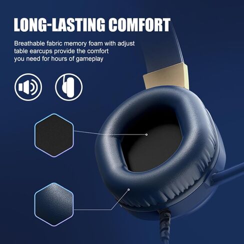 Gaming Headset with Microphone for PC PS4 PS5 Headset Noise Cancelling Gaming Headphones for Laptop Switch Xbox Headset in Saudi Arabia
