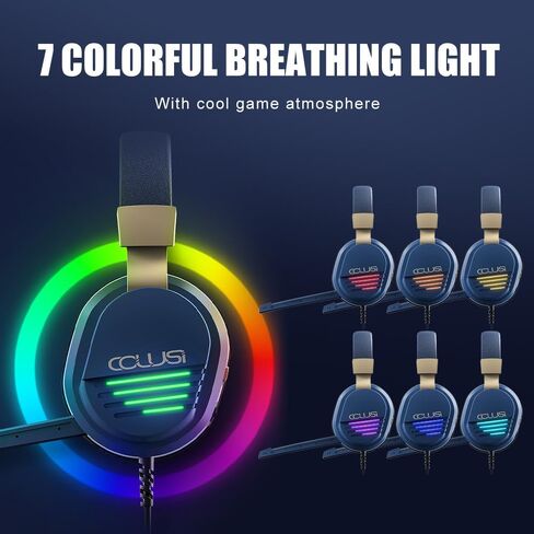 Gaming Headset with Microphone for PC PS4 PS5 Headset Noise Cancelling Gaming Headphones for Laptop Switch Xbox Headset in Saudi Arabia