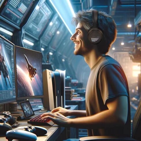 سماعة ألعاب مع ميكروفون للكمبيوتر الشخصي PS4 PS5 سماعة إلغاء الضوضاء سماعات الألعاب لأجهزة الكمبيوتر المحمول سويتش سماعة رأس إكس بوكس in Kuwait