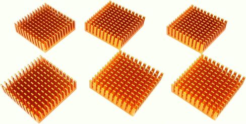 Easycargo 40mm Heatsink 40x40x11mm، مبرد ألومنيوم تبريد بالوعة الحرارة لتبريد الطابعات ثلاثية الأبعاد، TEC1-12706 مبرد بلتيير حراري كهربائي 40mmx40mmx11mm (أسود 6 قطع) in Kuwait