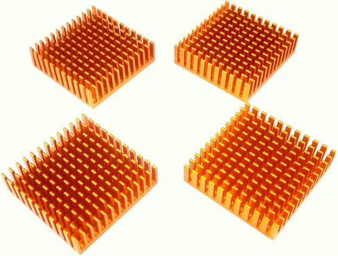 Easycargo 40mm Heatsink 40x40x11mm، مبرد ألومنيوم تبريد بالوعة الحرارة لتبريد الطابعات ثلاثية الأبعاد، TEC1-12706 مبرد بلتيير حراري كهربائي 40mmx40mmx11mm (أسود 6 قطع) in Kuwait