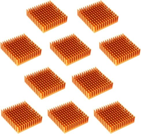 Easycargo 40mm Heatsink 40x40x11mm، مبرد ألومنيوم تبريد بالوعة الحرارة لتبريد الطابعات ثلاثية الأبعاد، TEC1-12706 مبرد بلتيير حراري كهربائي 40mmx40mmx11mm (أسود 6 قطع) in Kuwait