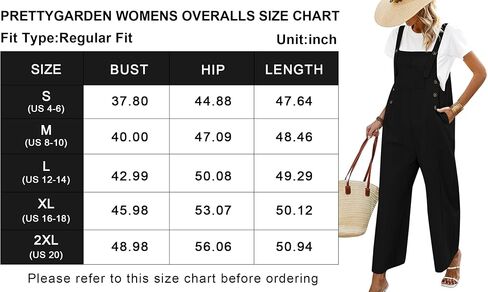 PRETTYGARDEN Overall Jumpsuit For Women 2024 Summer Casual Wide Leg Sleeveless Button Striped Jumpsuits Trendy Outfits in Kuwait