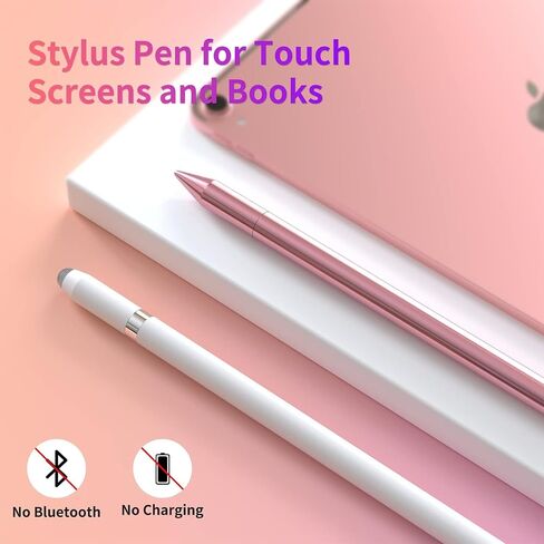 Stylus Pens for Touch Screens, Black Ballpoint Pen with Stylus Tip, 3 in 1 Stylus Pen for iPhone/iPad/Tablet/Android/Microsoft/Surface, Universal Stylus Compatible with All Touch Screens (Rose Gold) in Saudi Arabia