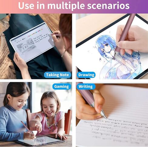 Stylus Pens for Touch Screens, Black Ballpoint Pen with Stylus Tip, 3 in 1 Stylus Pen for iPhone/iPad/Tablet/Android/Microsoft/Surface, Universal Stylus Compatible with All Touch Screens (Rose Gold) in Saudi Arabia