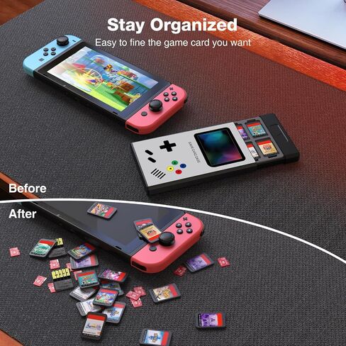 HEIYING Switch Game Card Case for Nintendo Switch/Switch OLED/Switch Lite Game Card or Micro SD Memory Card, Metal Switch Game Holder with 20 Game Card Slots and 20 Micro SD Card Slots. in Saudi Arabia
